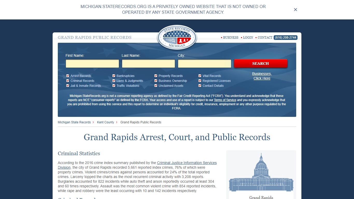 Grand Rapids Arrest and Public Records | Michigan.StateRecords.org